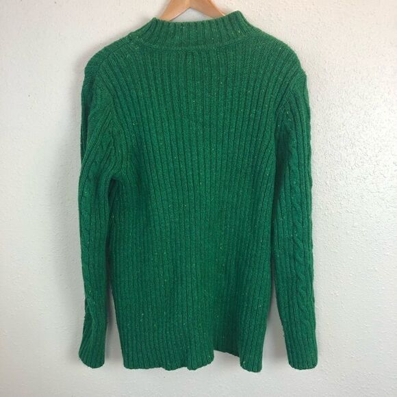 Liz Claiborne Green Button Up Sweater Size M - Picture 6 of 6